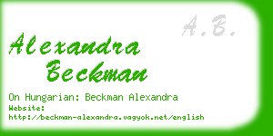 alexandra beckman business card